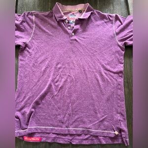 Robert Graham Embroidered purple Polo SZ L